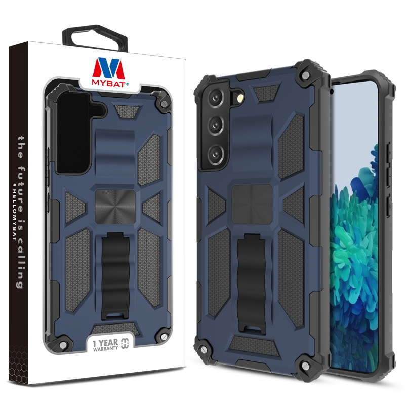 Picture of MyBat Sturdy Hybrid Protector Cover (with Stand) for Samsung Galaxy S22 Plus - Ink Blue / Black
