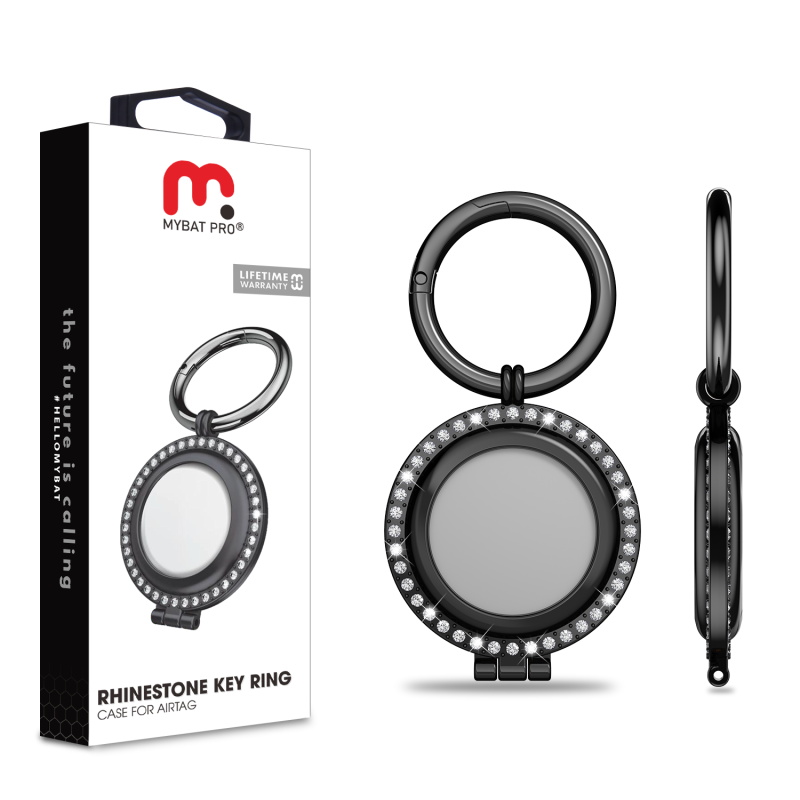 Picture of MyBat Pro Rhinestone Key Ring Case for Apple AirTag - Gunmetal
