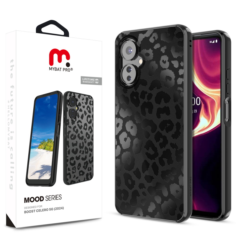Picture of MyBat Pro Mood Series Case for Boost Celero 5G (2024) - Black Leopard