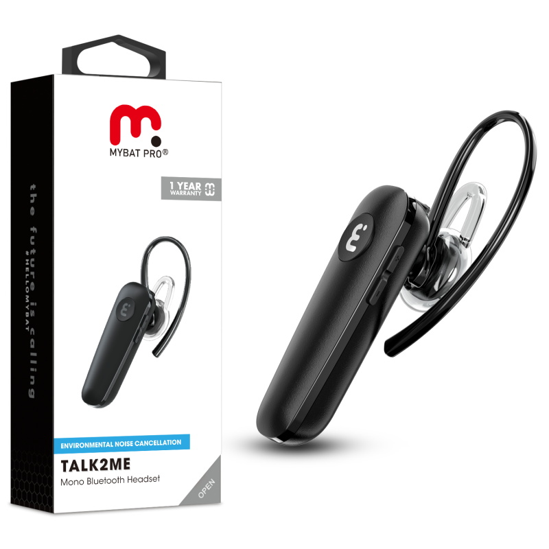 Picture of MyBat Pro Talk2Me Mono Noise Cancellation Bluetooth Headset - Black