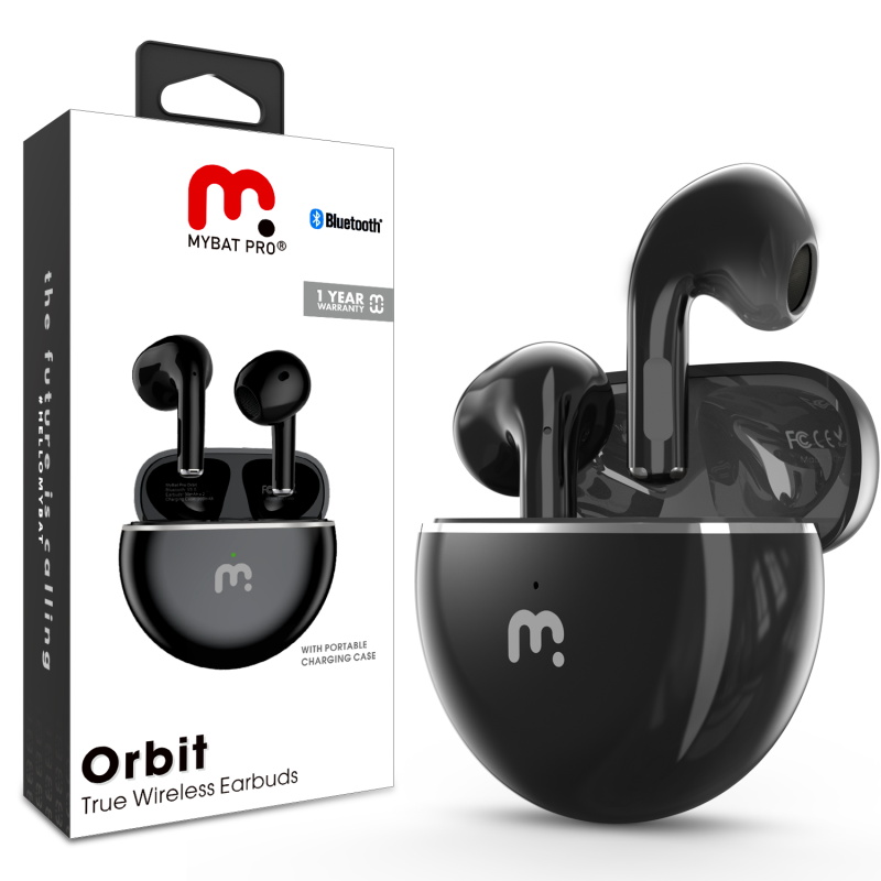 Picture of MyBat Pro Orbit True Wireless Earbuds with Charging Case - Black