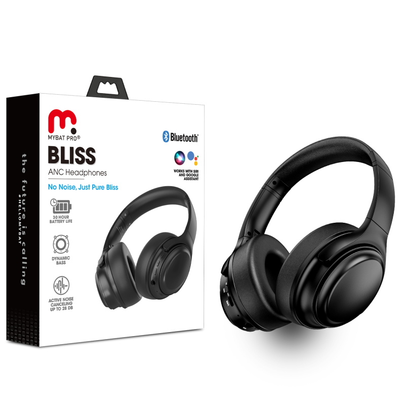 Picture of MyBat Pro Bliss Active Noise Cancelling Bluetooth Headset - Black