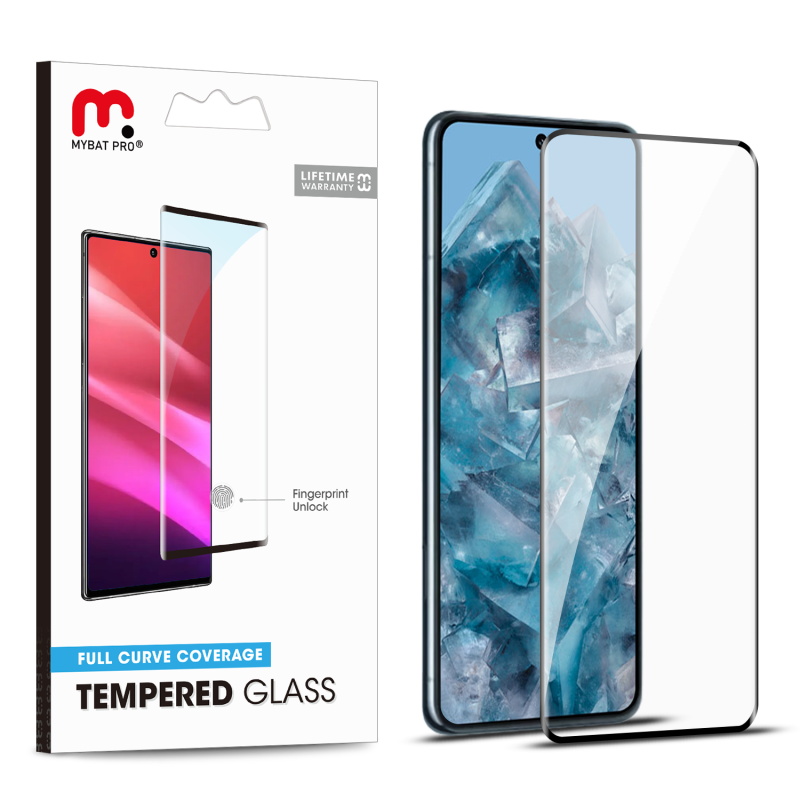 Picture of MyBat Pro Full Curve Coverage Tempered Glass Screen Protector for Google Pixel 8 Pro - Black