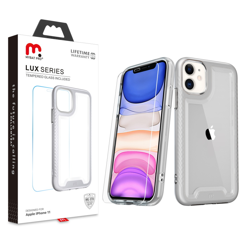 Picture of MyBat Pro Lux Series Case for Apple iPhone 11 - Silver