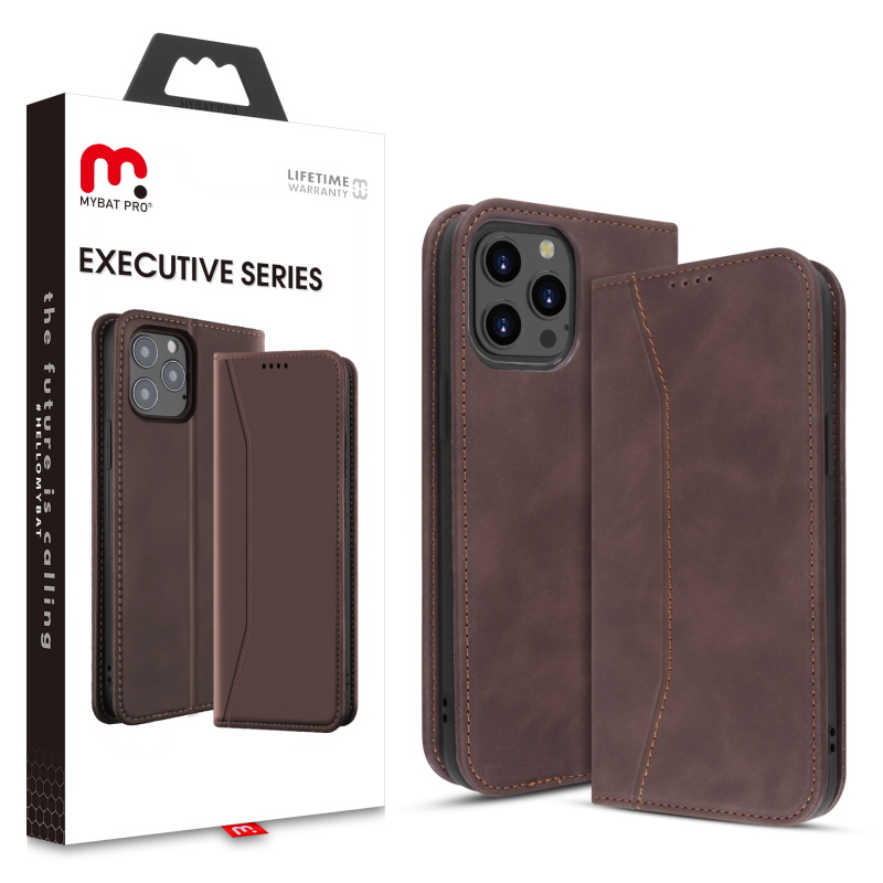 Picture of MyBat Pro Executive Series Case for Apple iPhone 12 Pro Max (6.7) - Brown