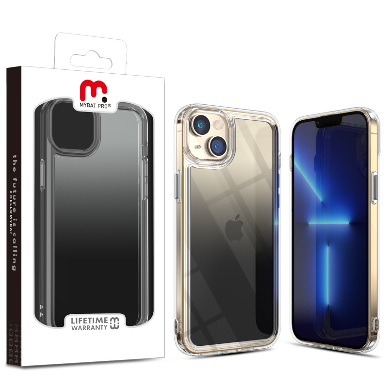 Picture of MyBat Pro Radiant Series ombre gradient Gummy Case for Apple iPhone 13 (6.1) - Black Gradient