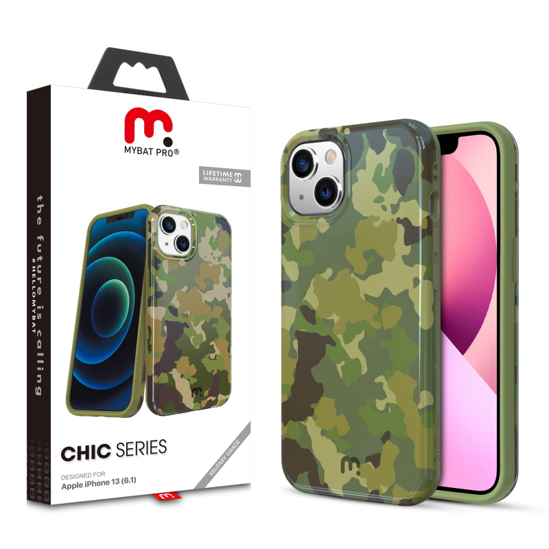 Picture of MyBat Pro Chic Series Case for Apple iPhone 13 (6.1) - Green Camo