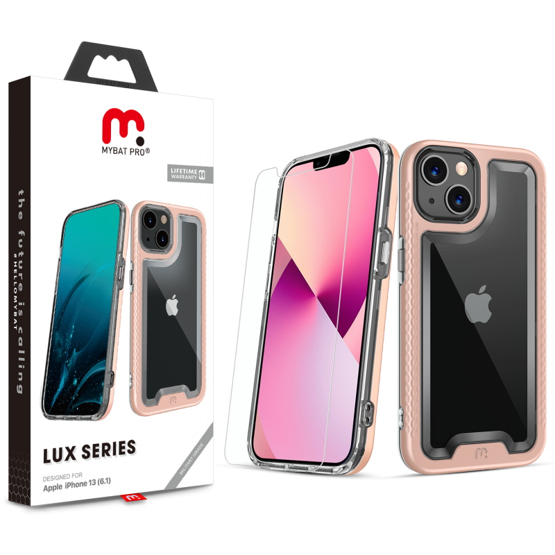 Picture of MyBat Pro Lux Series Case for Apple iPhone 13 (6.1) / iPhone 14 (6.1)- Rose Gold