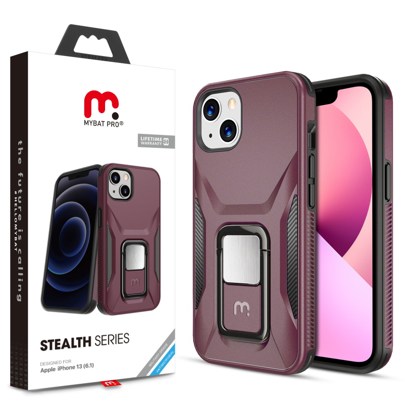 Picture of MyBat Pro Stealth Series Case for Apple iPhone 13 (6.1) - Plum