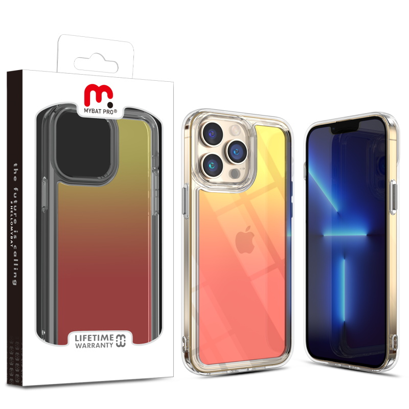 Picture of MyBat Pro Radiant Series ombre gradient Gummy Case for Apple iPhone 13 Pro (6.1) - Yellow to Pink Gradient