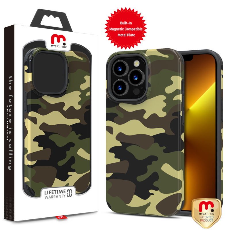 Picture of MyBat Pro Fuse Series Case for Apple iPhone 13 Pro (6.1) - Camo Green
