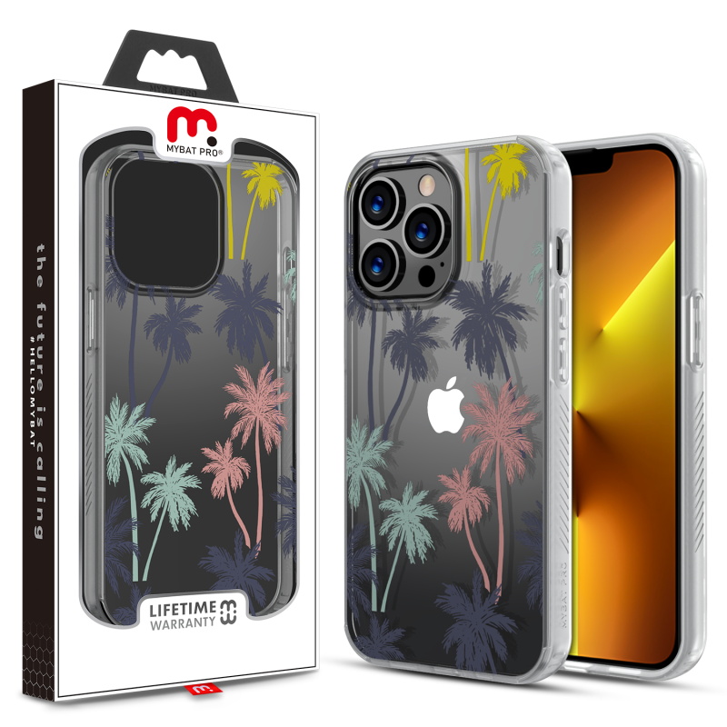 Picture of MyBat Pro Mood Series Case for Apple iPhone 13 Pro (6.1) - Pastel Palms