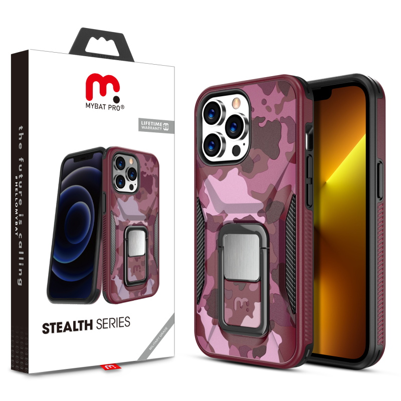 Picture of MyBat Pro Stealth Series Case for Apple iPhone 13 Pro (6.1) - Plum Camo