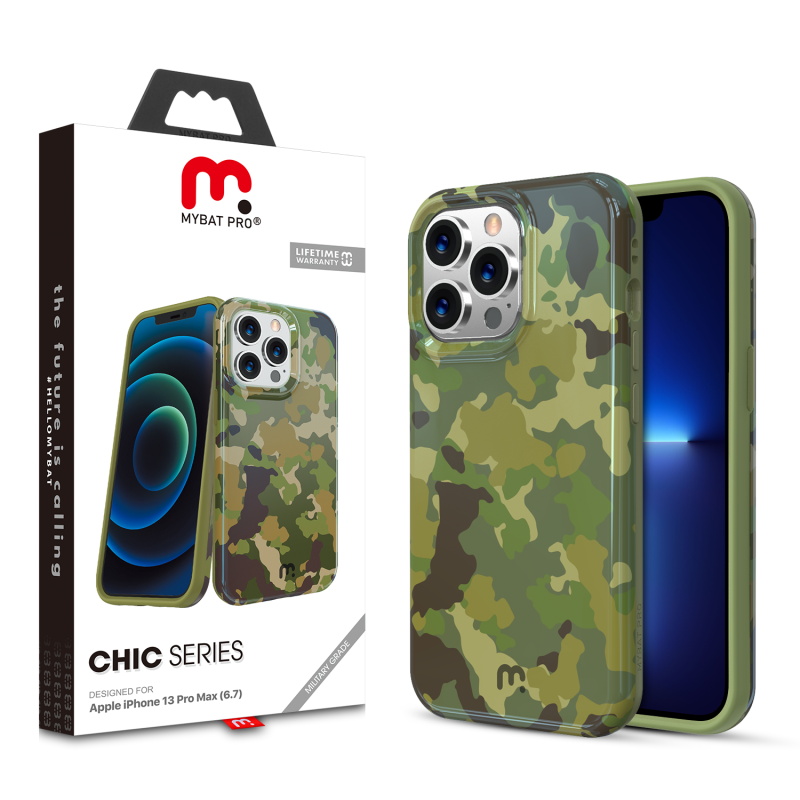 Picture of MyBat Pro Chic Series Case for Apple iPhone 13 Pro Max (6.7) - Green Camo