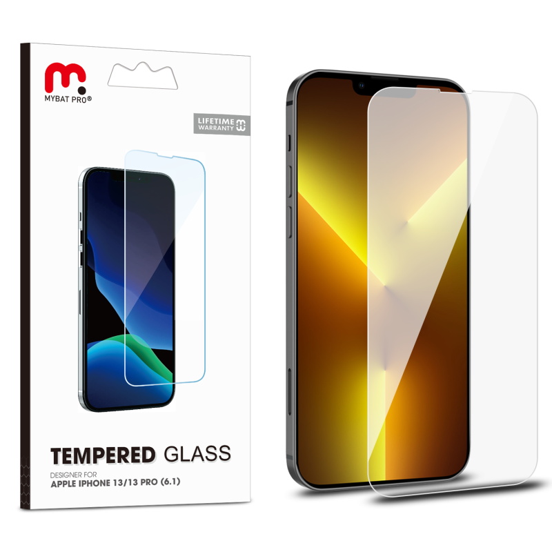 Picture of MyBat Pro  Tempered Glass Screen Protector for Apple iPhone 13 Pro (6.1) / iPhone 13 (6.1) / iPhone 14 (6.1)- Clear