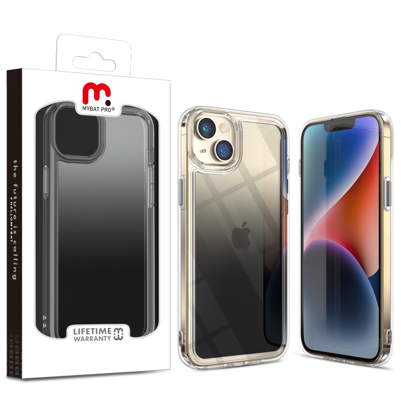 Picture of MyBat Pro Radiant Series ombre gradient Gummy Case for Apple iPhone 14 (6.1) / 13 (6.1) - Black Gradient