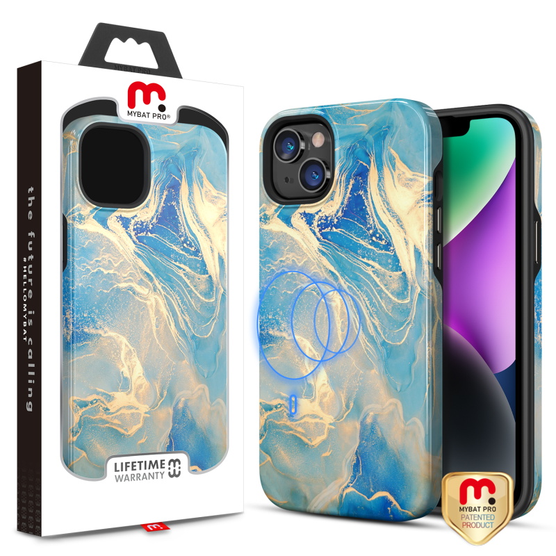 Picture of MyBat Pro Fuse Series MagSafe Case for Apple iPhone 14 (6.1) / 13 (6.1) - Ocean Marble