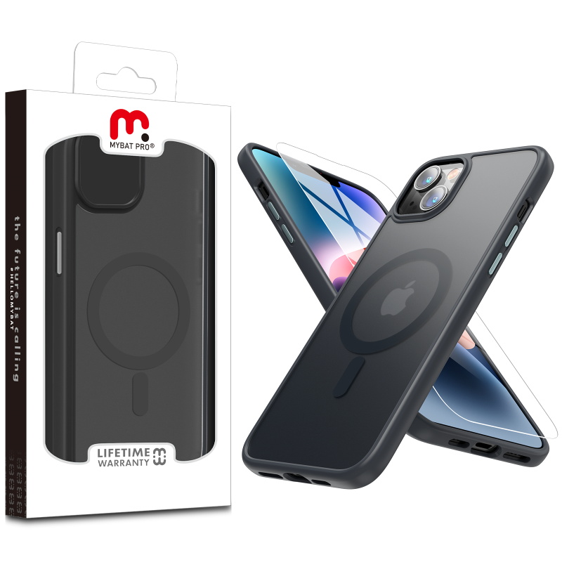 Picture of MyBat Pro Contour Series Magnetic Case with Tempered Glass Compatible with MagSafe for Apple iPhone 14 Plus (6.7) - Black