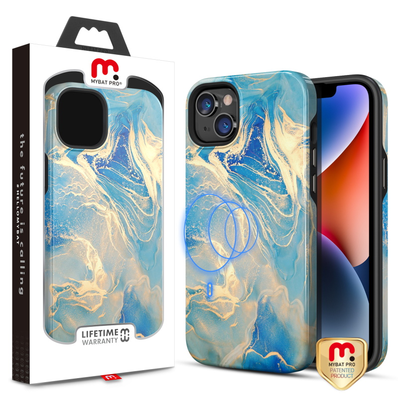 Picture of MyBat Pro Fuse Series MagSafe Case for Apple iPhone 14 Plus (6.7) - Ocean Marble