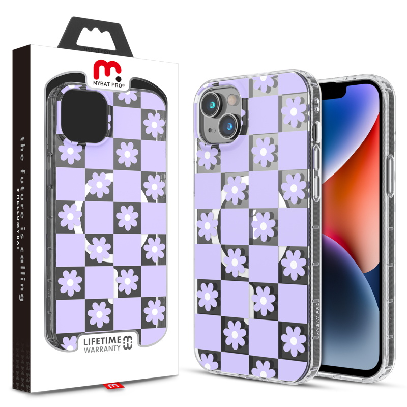 Picture of MyBat Pro Mood Series MagSafe Case for Apple iPhone 14 Plus (6.7) - Retro Purple Floral