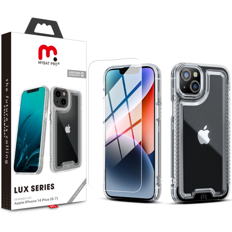 Picture of MyBat Pro Lux Series Case with Tempered Glass for Apple iPhone 14 Plus (6.7) - Clear
