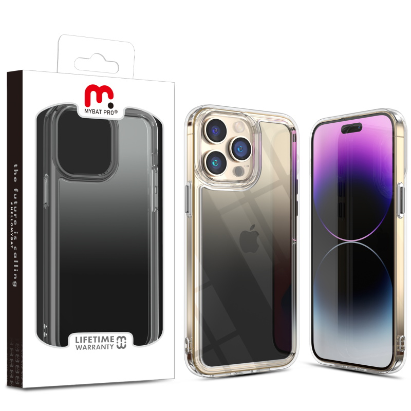 Picture of MyBat Pro Radiant Series ombre gradient Gummy Case for Apple iPhone 14 Pro (6.1) - Black Gradient