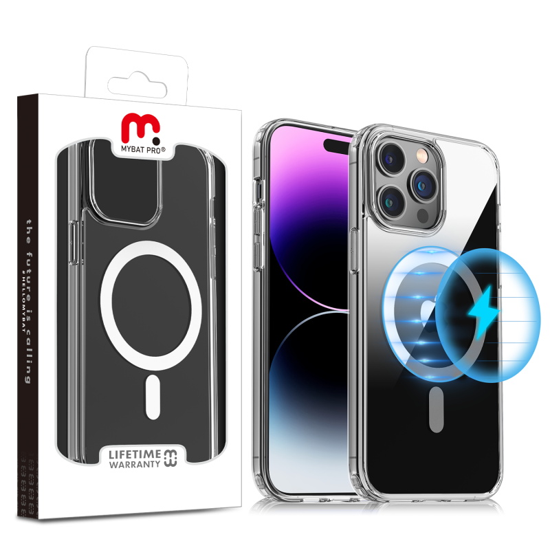 Picture of MyBat Pro Gummy Clear Case Compatible with MagSafe for Apple iPhone 14 Pro (6.1) - Transparent