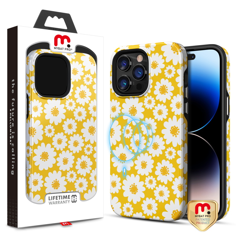 Picture of MyBat Pro Fuse Series MagSafe Case for Apple iPhone 14 Pro (6.1) - Yellow Daisy