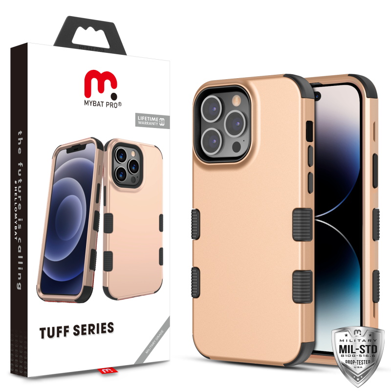 Picture of MyBat Pro TUFF Series Case for Apple iPhone 14 Pro (6.1) - Rose Gold / Black