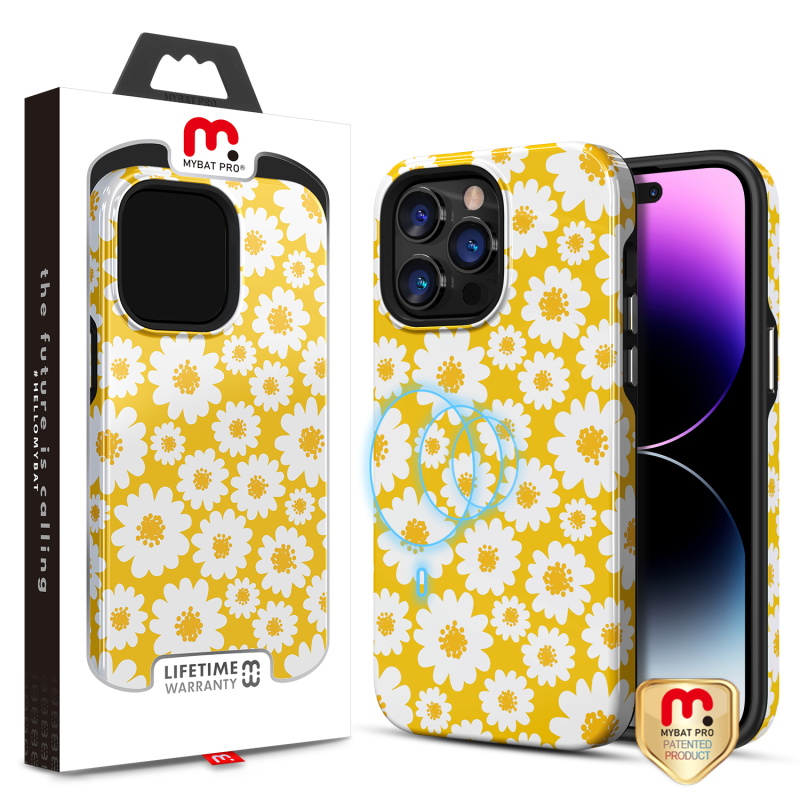 Picture of MyBat Pro Fuse Series MagSafe Case for Apple iPhone 14 Pro Max (6.7) - Yellow Daisy