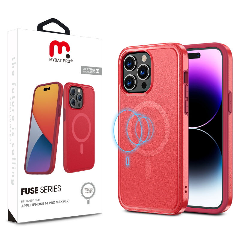 Picture of MyBat Pro Fuse Series w/ MagSafe Case for Apple iPhone 14 Pro Max (6.7) - Red