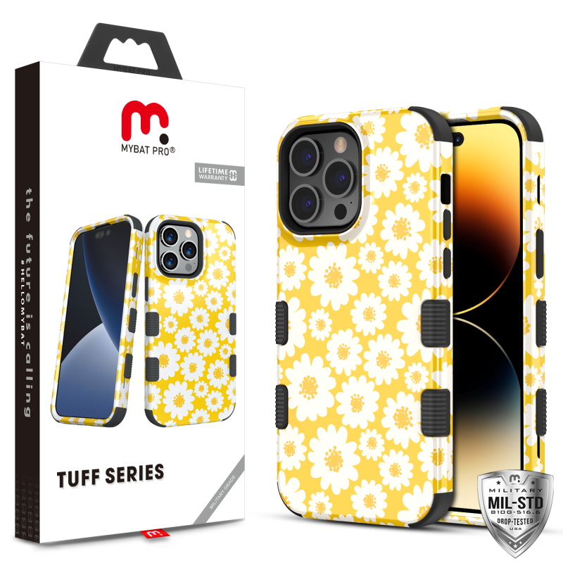 Picture of MyBat Pro TUFF Series Case for Apple iPhone 14 Pro Max (6.7) - Yellow Daisy