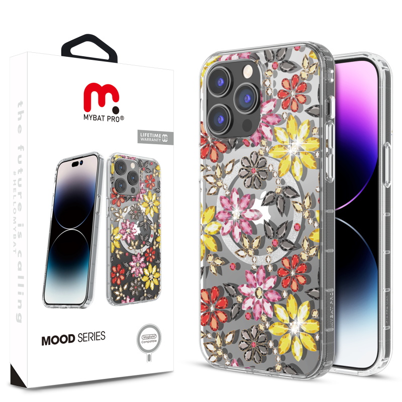 Picture of MyBat Pro Mood Series MagSafe Case (with Diamonds) for Apple iPhone 14 Pro Max (6.7) - Bedazzle