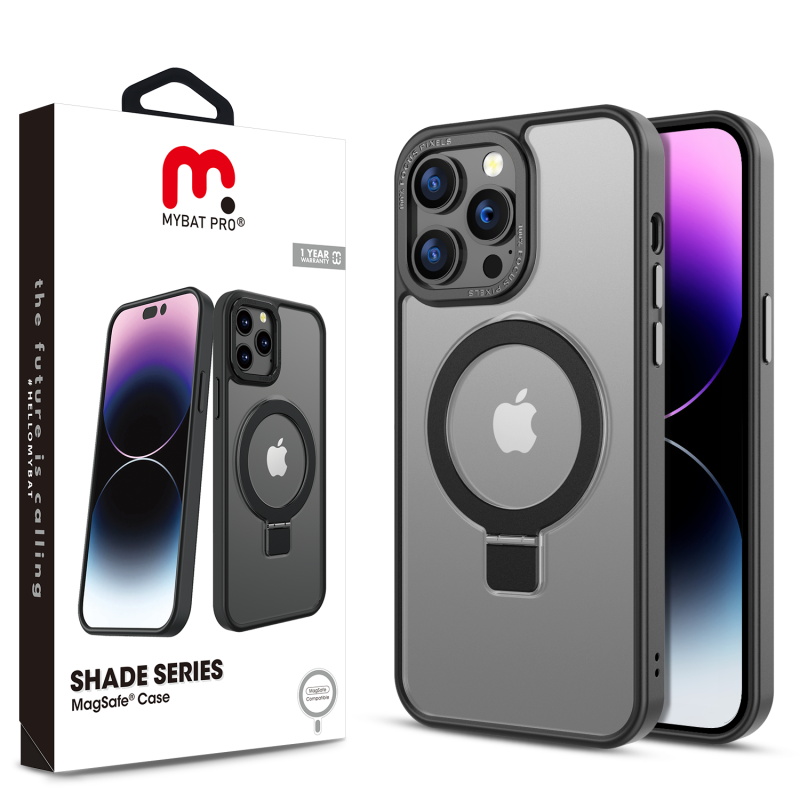 Picture of MyBat Pro Shade Series Case w/ MagSafe Ring Stand for Apple iPhone 14 Pro Max (6.7) - Black