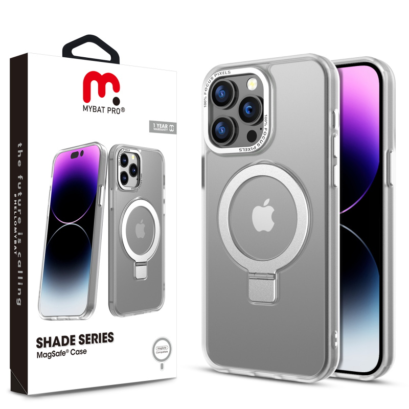 Picture of MyBat Pro Shade Series Case w/ MagSafe Ring Stand for Apple iPhone 14 Pro Max (6.7) - White