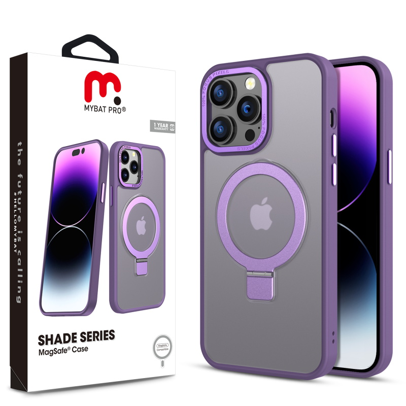 Picture of MyBat Pro Shade Series Case w/ MagSafe Ring Stand for Apple iPhone 14 Pro Max (6.7) - Purple