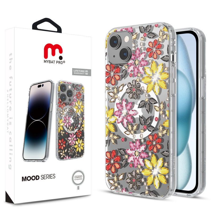 Picture of MyBat Pro Mood Series MagSafe Case (with Diamonds) for Apple iPhone 15 (6.1) - Bedazzle