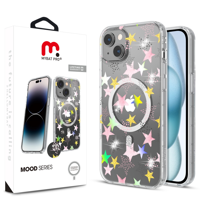 Picture of MyBat Pro Mood Series MagSafe Case (with Diamonds) for Apple iPhone 15 (6.1) - Starstruck