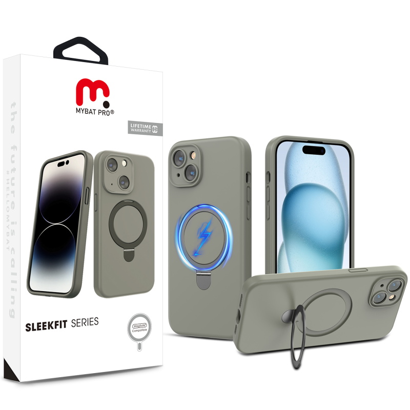 Picture of MyBat Pro SleekFit Series w/ MagSafe Case for Apple iPhone 15 (6.1) - Gray