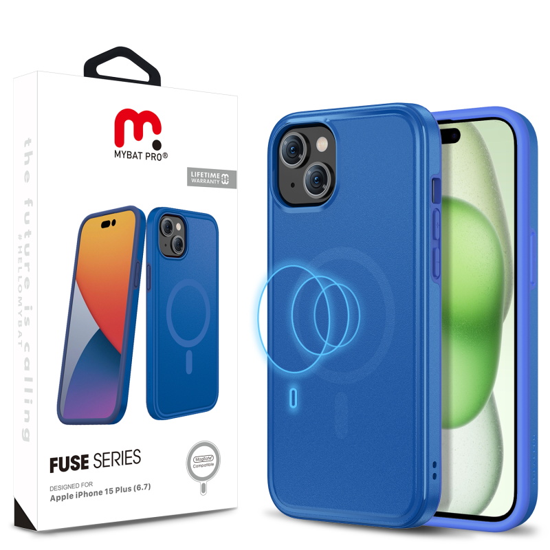 Picture of MyBat Pro Fuse Series w/ MagSafe Case for Apple iPhone 15 Plus (6.7) - Blue