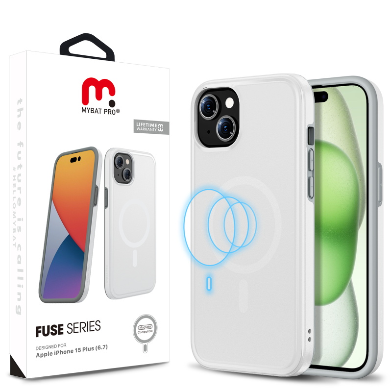 Picture of MyBat Pro Fuse Series w/ MagSafe Case for Apple iPhone 15 Plus (6.7) - White