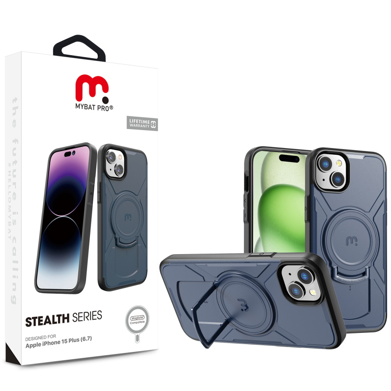 Picture of MyBat Pro Stealth Series Case for Apple iPhone 15 Plus (6.7) - Blue / Black