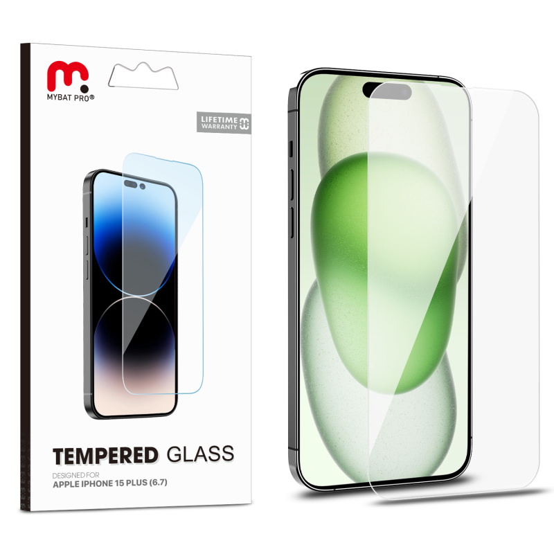 Picture of MyBat Pro Tempered Glass Screen Protector (2.5D) for Apple iPhone 15 Plus (6.7) - Clear