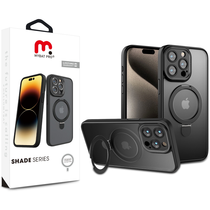 Picture of MyBat Pro Shade Series Case w/ MagSafe Ring Stand for Apple iPhone 15 Pro (6.1) - Black