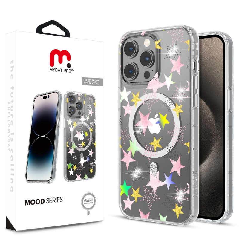 Picture of MyBat Pro Mood Series MagSafe Case (with Diamonds) for Apple iPhone 15 Pro (6.1) - Starstruck