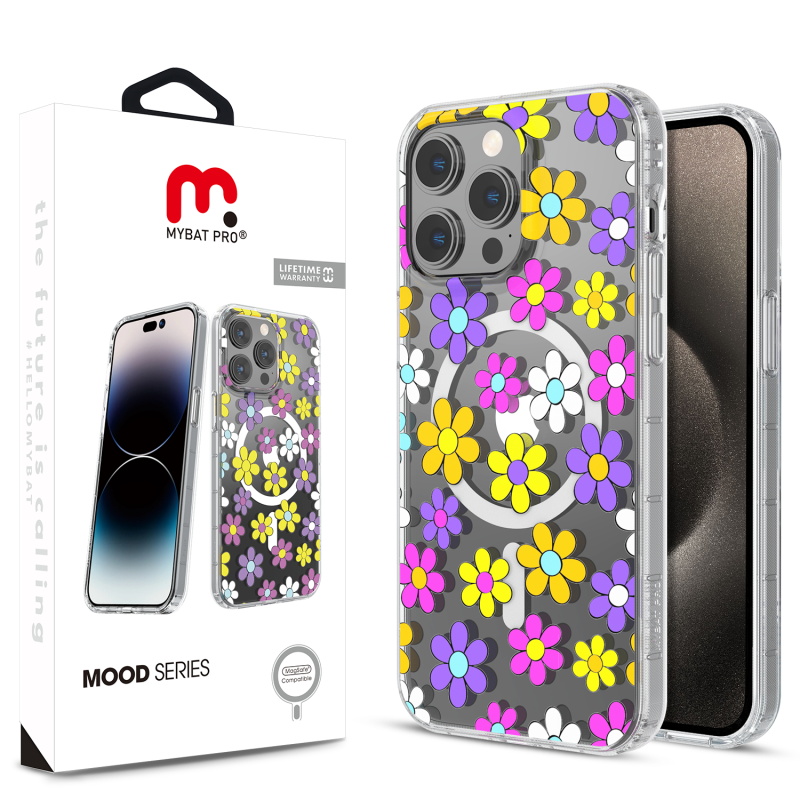 Picture of MyBat Pro Mood Series MagSafe Case for Apple iPhone 15 Pro (6.1) - Multi Color Daisy