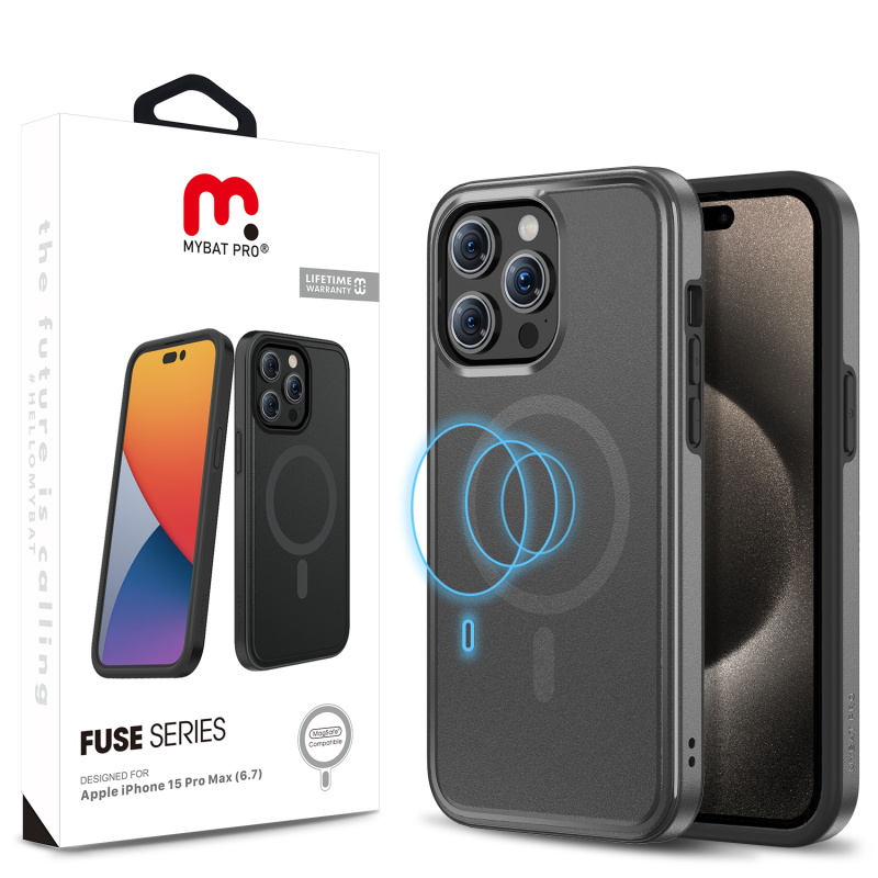 Picture of MyBat Pro Fuse Series w/ MagSafe Case for Apple iPhone 15 Pro Max (6.7) - Black