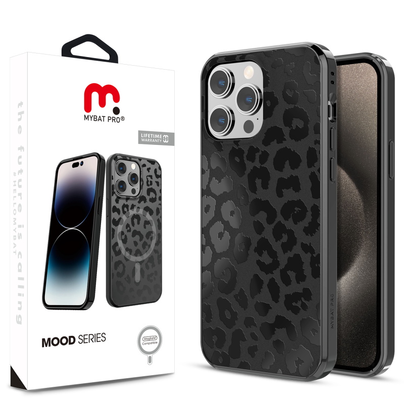 Picture of MyBat Pro Mood Series MagSafe Case for Apple iPhone 15 Pro Max (6.7) - Black Leopard