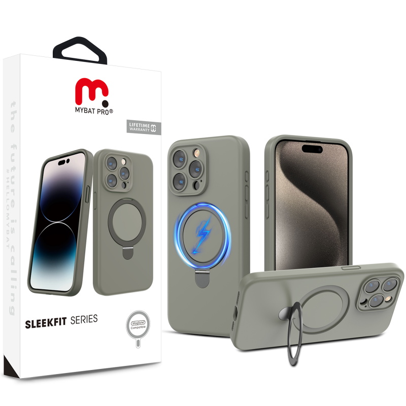 Picture of MyBat Pro SleekFit Series w/ MagSafe Case for Apple iPhone 15 Pro Max (6.7) - Gray