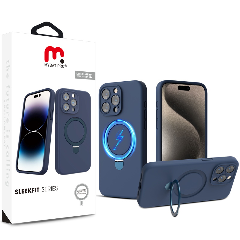 Picture of MyBat Pro SleekFit Series w/ MagSafe Case for Apple iPhone 15 Pro Max (6.7) - Blue